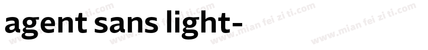 agent sans light字体转换